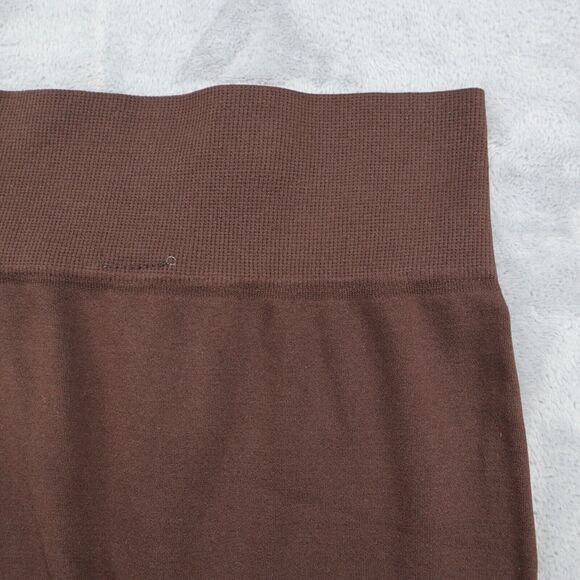 New Mix Pants Womens One Size Brown Pull On Ankle Stretch Low Rise Leggings - Picture 14 of 16